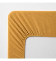 Drap housse b30 gaze de coton lavé uni blanc Malia neige Garnier Thiebaut