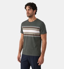 T-shirt en coton bio à rayures placées Ron Dorff