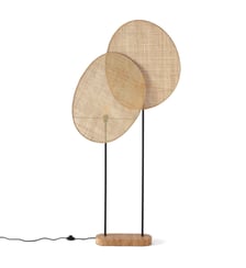 Lampadaire en rotin, design E. Gallina AM.PM