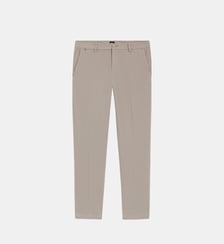 Pantalon droit en twill de coton stretch BOSS