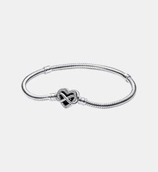 Bracelet Maille Serpent Fermoir Cœur Infini Scintillant Pandora