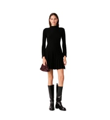 Robe courte patineuse à col montant Maje