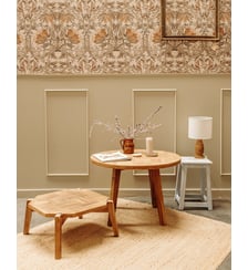 Paire de tables basses ronde et hexagonale Léonie N°1600 - Produit chiné Debongout