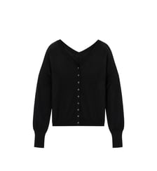 Pull tricot en laine strass dos Ikks