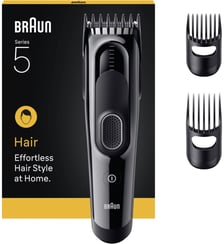 Tondeuse cheveux HC5530, molette réglable, 17 hauteurs de coupe, précision 3 mm, autonomie 50 mn Braun