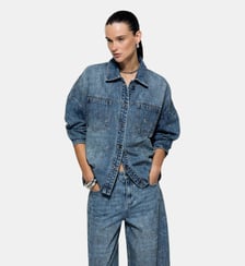 Veste oversize en denim avec strass Liu Jo