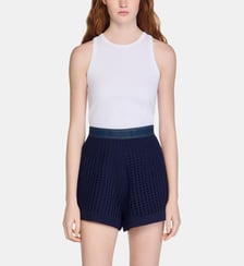 Short taille haute maille crochet Sandro