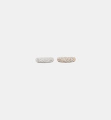 Set de 2 bagues strassées dorées et argentées Balaboosté