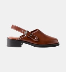 Sabots cuir lisse surpiqués Claudie Pierlot