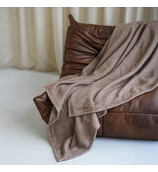 Plaid coton et mérinos - Marron Drouault
