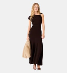 Robe asymétrique en jersey Maje