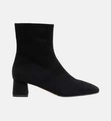 Batan - Bottines En Cuir Chèvre Velours Noir Parallèle