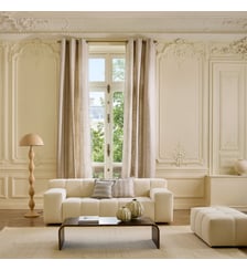 Rideau À Oeillets Dorés Tamisant Jacquard de rayures Madura