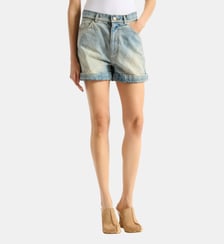 Short en denim surpiqué Balmain
