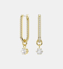 Pendants d'oreilles Constella, Doré à l’or 18 carats (750/1000) Swarovski