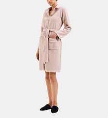 Robe de chambre col classique en polaire, Ninon Laurence Tavernier