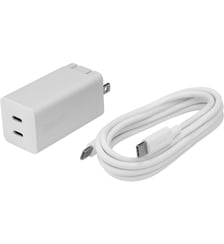 Chargeur ordinateur portable 65W PC x2 USB-C EU noire Asus