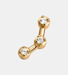 Boucle d’oreille d’escalade simple en 925 argenté doré 18K Aristocrazy
