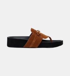Sandales en cuir suède à boucles Sandro
