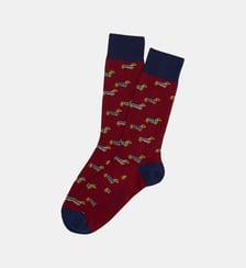 Chaussettes en coton - Teckel Bordeaux Arthur