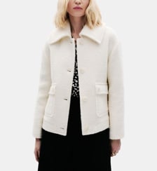 Manteau giro - Motif uni - Acrylique - Coupedroite Caroll