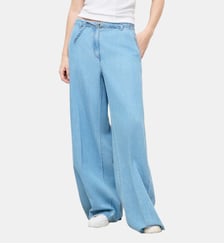 Pantalon palomadenim2 - Motif uni - Coton - Coupe large Caroll