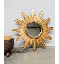 Grand miroir soleil doré Igor N°1119- Produit chiné Debongout