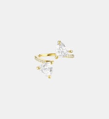 Bague ou Mesmera, Taille cœur, Pavé, Doré à l’or 18 carats (750/1000) Swarovski