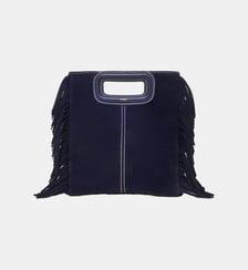 Sac M en suède surpiquée Maje