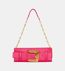 Pochette Anthem en cuir de veau Balmain