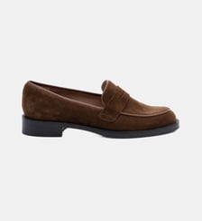 Baker - Mocassins En Cuir Veau Velours Cognac Parallèle