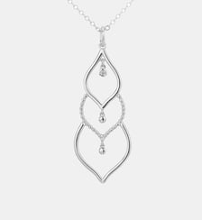 Collier mono-motif Épisode Indélébile | Andalouse en Argent avec diamant blanc La Garçonne Diamant