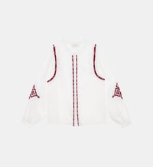Blouse manches longues col rond imprimé ethnique BRAYA La Petite Etoile