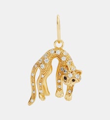 Pendentif chat doré et cristaux, Attention et Douceur Les Néréides