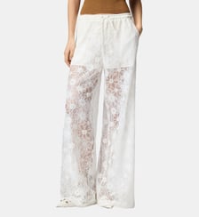 Pantalon en dentelle rebrodée florale Pinko