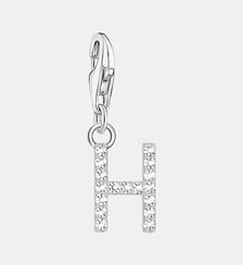 Thomas Sabo Pendentif Charm lettre H avec pierres blanches argent Argent sterling 925 Thomas Sabo