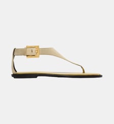 Sandales plates entre-doigts Anthem en daim Balmain