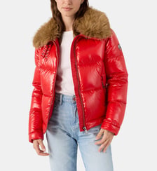 Doudoune Grand Froid brillante fausse fourrure Nevada shiny Jott