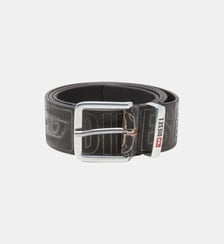 Ceinture 4 cm en cuir avec logo Diesel