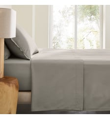 Drap plat en satin de coton lavé 200 fils AM.PM