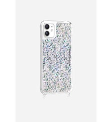 Coque de téléphone paillettes holographiques avec anneaux pour iPhone 11 La Coque Française