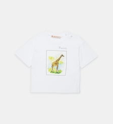 T-shirt avec imprimé girafe et logo Marni