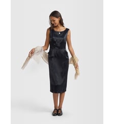 robe fourreau Vitti en viscose noir Agnès b.