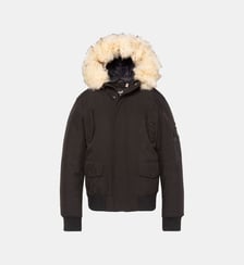 Blouson à capuche avec fausse fourrure amovible enfant Schott