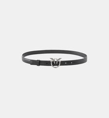 Fine ceinture love birds en cuir 2cm Pinko