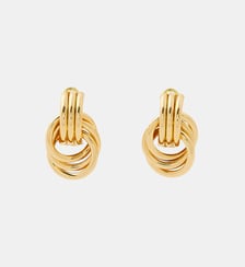 Boucles d'oreilles dorées anneaux entrelacés Balaboosté