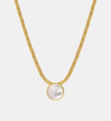 Collier pendentif chaîne plate   doré à l'or fin - Ashanti Satellite