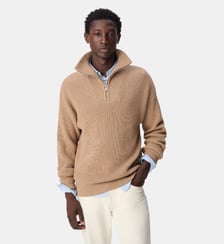 Pull col camionneur tricot côtelé Ikks