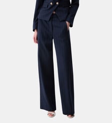 Pantalon droit à fines rayures Liu Jo