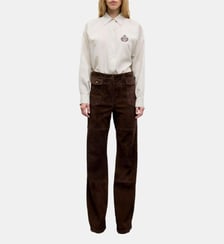 Jean flare en cuir velours - ANNA Gerard Darel